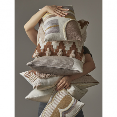 картинка Чехол на подушку декоративный Beige blink из коллекции Ethnic от магазина Tkano