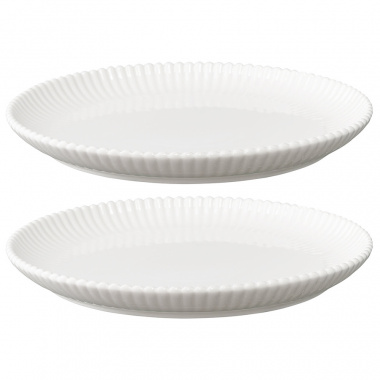 картинка Набор из двух тарелок белого цвета из коллекции Kitchen Spirit, 21 см от магазина Tkano