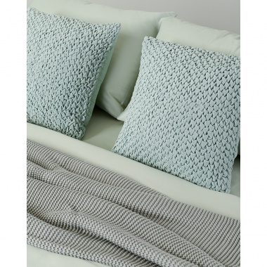 картинка Комплект постельного белья из сатина мятного цвета из коллекции Wild от магазина Tkano