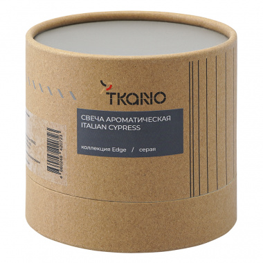 картинка Свеча ароматическая с деревянным фитилём Italian Cypress из коллекции Edge, серый от магазина Tkano