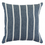 Изображение: Чехол на подушку декоративный в полоску темно-синего цвета из коллекции Essential