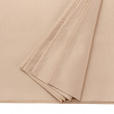 картинка Скатерть жаккардовая бежевого цвета из хлопка с вышивкой из коллекции Essential от магазина Tkano