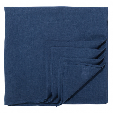 картинка Скатерть из стираного льна синего цвета из коллекции Essential от магазина Tkano