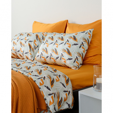 картинка Комплект постельного белья из сатина с принтом Birds of Nile из коллекции Wild от магазина Tkano