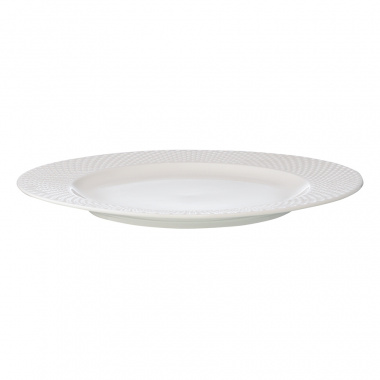 картинка Набор из двух тарелок белого цвета с фактурным рисунком из коллекции Essential, 27см от магазина Tkano