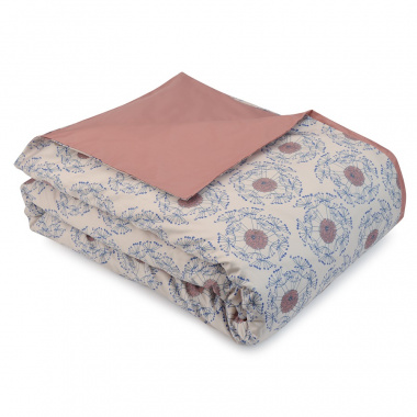 картинка Комплект постельного белья из сатина темно-розового цвета с принтом "Воздушный цветок" из коллекции Prairie от магазина Tkano