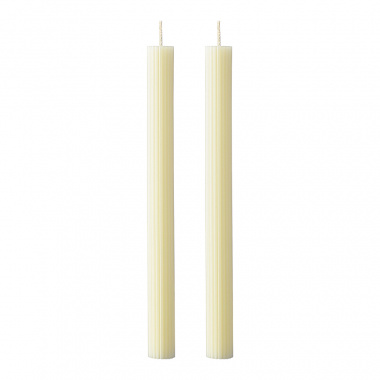 картинка Набор из двух свечей молочно-белого цвета из коллекции Edge от магазина Tkano