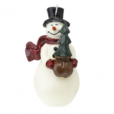 картинка Свеча декоративная Festive snowman из коллекции New Year Essential от магазина Tkano