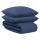 Комплект постельного белья из премиального сатина темно-синего цвета из коллекции Essential