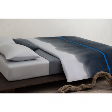 картинка Комплект постельного белья из умягченного сатина из коллекции Slow Motion, Electric Blue от магазина Tkano