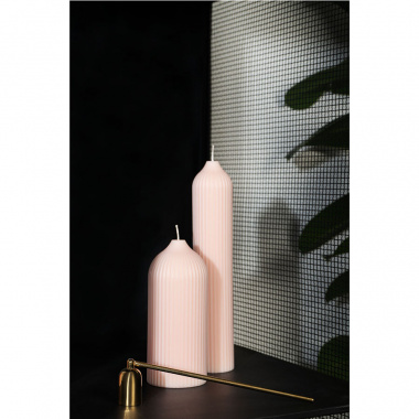 картинка Свеча декоративная бежево-розового цвета из коллекции Edge, 16,5 см от магазина Tkano