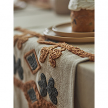 картинка Дорожка на стол с вышивкой Abstract play из коллекции Ethnic от магазина Tkano