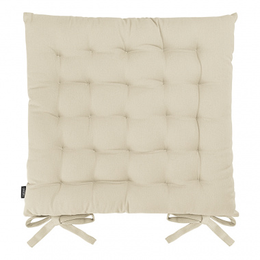картинка Подушка на стул из хлопка бежевого цвета из коллекции Essential от магазина Tkano