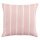 Чехол на подушку декоративный в полоску цвета пыльной розы из коллекции Essential