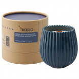 Изображение: Свеча ароматическая с деревянным фитилём Musk, Rose & Cedarwood из коллекции Edge, синий