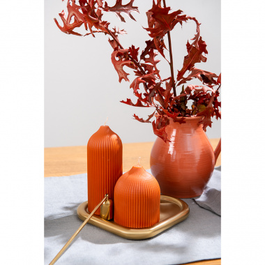 картинка Свеча декоративная оранжевого цвета из коллекции Edge, 10,5см от магазина Tkano