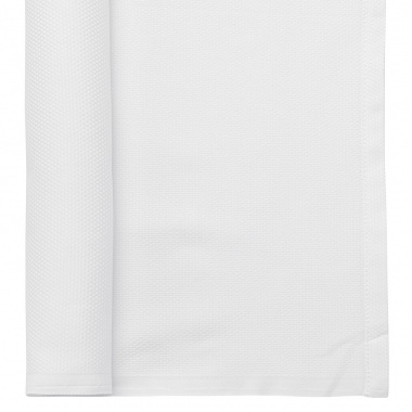 картинка Салфетка сервировочная белого цвета с фактурным жаккардовым рисунком из хлопка из коллекции Essential от магазина Tkano
