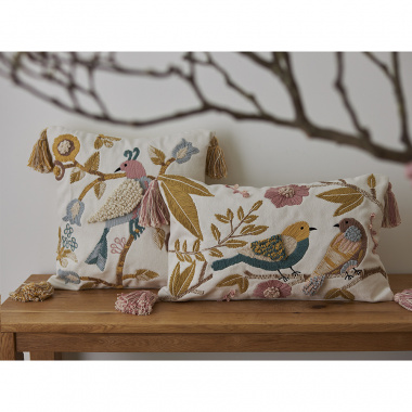 картинка Чехол на подушку декоративный Exotic birds из коллекции Ethnic, 35х60 см от магазина Tkano