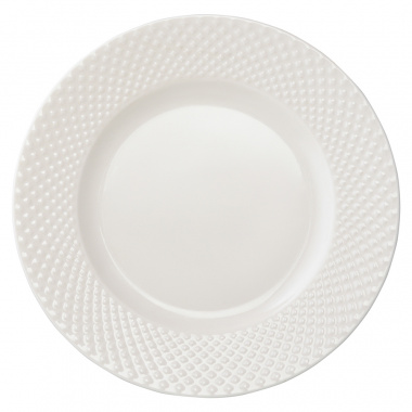 картинка Набор из двух тарелок белого цвета с фактурным рисунком из коллекции Essential, 22см от магазина Tkano