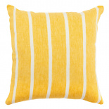 Изображение: Чехол на подушку декоративный в полоску горчичного цвета из коллекции Essential