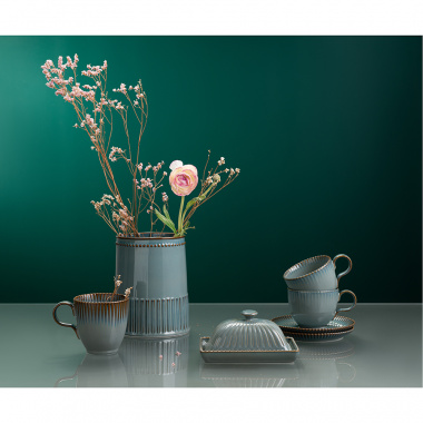 картинка Набор из двух чайных пар темно-серого цвета из коллекции Kitchen Spirit, 275 мл от магазина Tkano