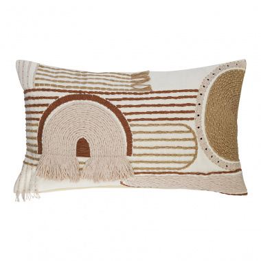 картинка Чехол на подушку декоративный Beige geometry из коллекции Ethnic от магазина Tkano