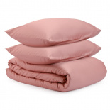 Изображение: Комплект постельного белья из сатина темно-розового цвета из коллекции Essential