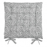 Изображение: Подушка на стул из хлопка серого цвета с принтом Спелая Смородина из коллекции Scandinavian touch