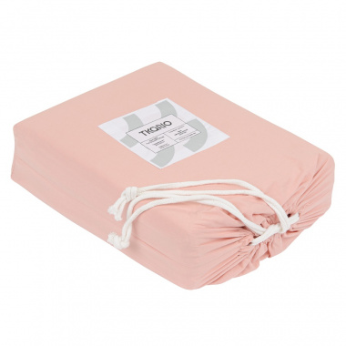 картинка Комплект постельного белья цвета пыльной розы из органического стираного хлопка из коллекции Essential от магазина Tkano