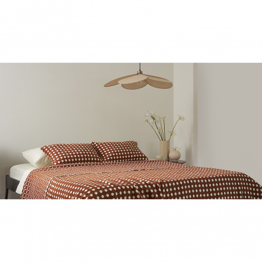 картинка Чехол на подушку из хлопка Polka dots карамельного цвета из коллекции Essential от магазина Tkano