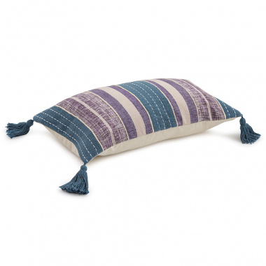 картинка Чехол на подушку из плотного хлопка в полоску из коллекции Ethnic от магазина Tkano