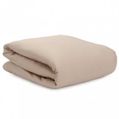картинка Комплект постельного белья из сатина светло-коричневого цвета из коллекции Essential от магазина Tkano