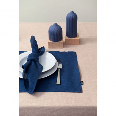 картинка Салфетка сервировочная из стираного льна синего цвета из коллекции Essential от магазина Tkano