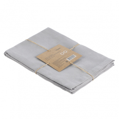 картинка Набор из двух салфеток сервировочных из хлопка серого цвета из коллекции Essential от магазина Tkano