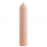 Изображение: Свеча декоративная бежево-розового цвета из коллекции Edge, 25,5 см
