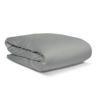 картинка Комплект постельного белья из сатина светло-серого цвета из коллекции Essential от магазина Tkano