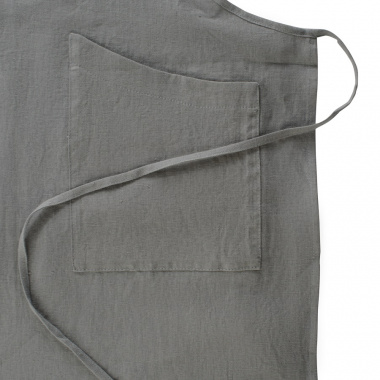 картинка Фартук из умягченного льна серого цвета Essential от магазина Tkano