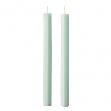 картинка Набор из двух свечей мятного цвета из коллекции Edge от магазина Tkano