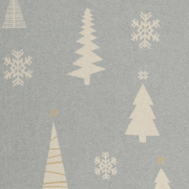 картинка Плед из хлопка с новогодним рисунком Christmas tree из коллекции New Year Essential от магазина Tkano