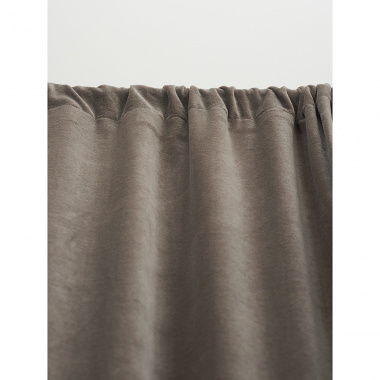 картинка Штора из хлопкового бархата серого цвета из коллекции Essential от магазина Tkano