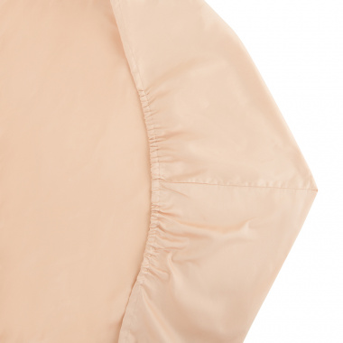 картинка Простыня на резинке из сатина бежево-розового цвета из коллекции Essential от магазина Tkano