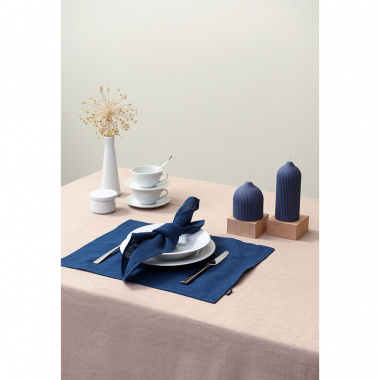 картинка Салфетка сервировочная из стираного льна синего цвета из коллекции Essential от магазина Tkano