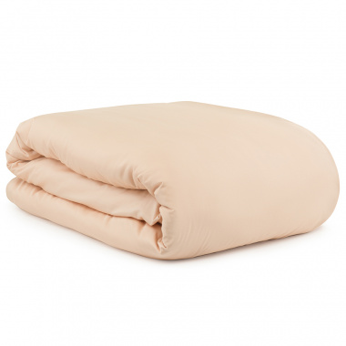 картинка Комплект постельного белья из сатина бежево-розового цвета из коллекции Essential от магазина Tkano