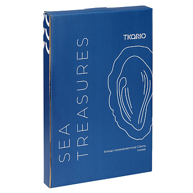 картинка Блюдо сервировочное Clams синего цвета из коллекции Sea treasures от магазина Tkano