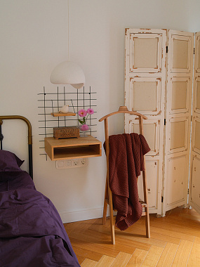 картинка Плед из хлопка жемчужной вязки терракотового цвета из коллекции Essential от магазина Tkano