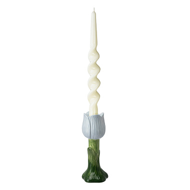 картинка Подсвечник Floret голубого цвета из коллекции Blossom, 20 см от магазина Tkano