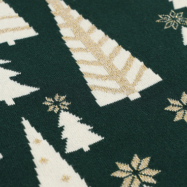 картинка Плед из хлопка с новогодним рисунком Whitewood из коллекции New Year Essential от магазина Tkano