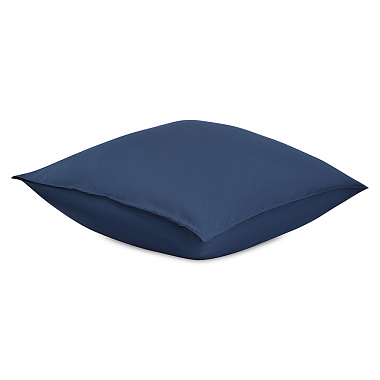 картинка Набор наволочек из премиального сатина темно-синего цвета из коллекции Essential от магазина Tkano