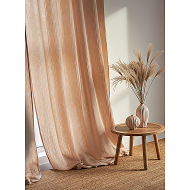 картинка Штора из муслина бежевого цвета из коллекции Essential от магазина Tkano