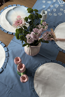 картинка Дорожка на стол Незабудки из коллекции Ethnic от магазина Tkano